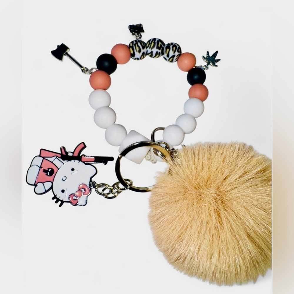 Hello Kitty Women’s Silicone Beaded Keychain - Picture 2 of 6